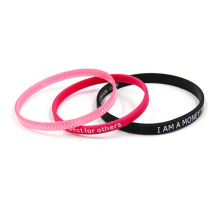 Top Quality Thin Wristband Customized Recycled Silicone Wristband